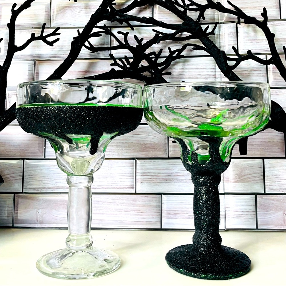 Custom Halloween Margarita Glass Set